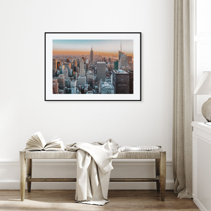 New York City Landscape Color Poster