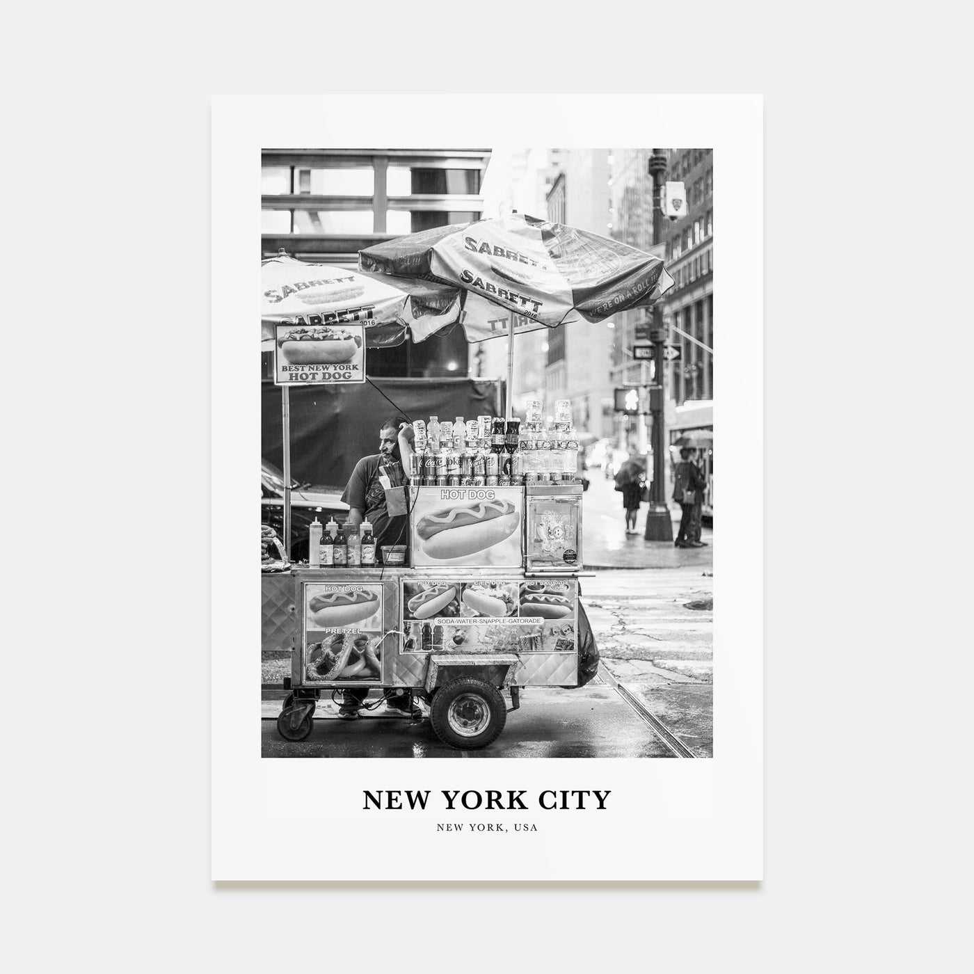 New York City Portrait B&W No 7 Poster