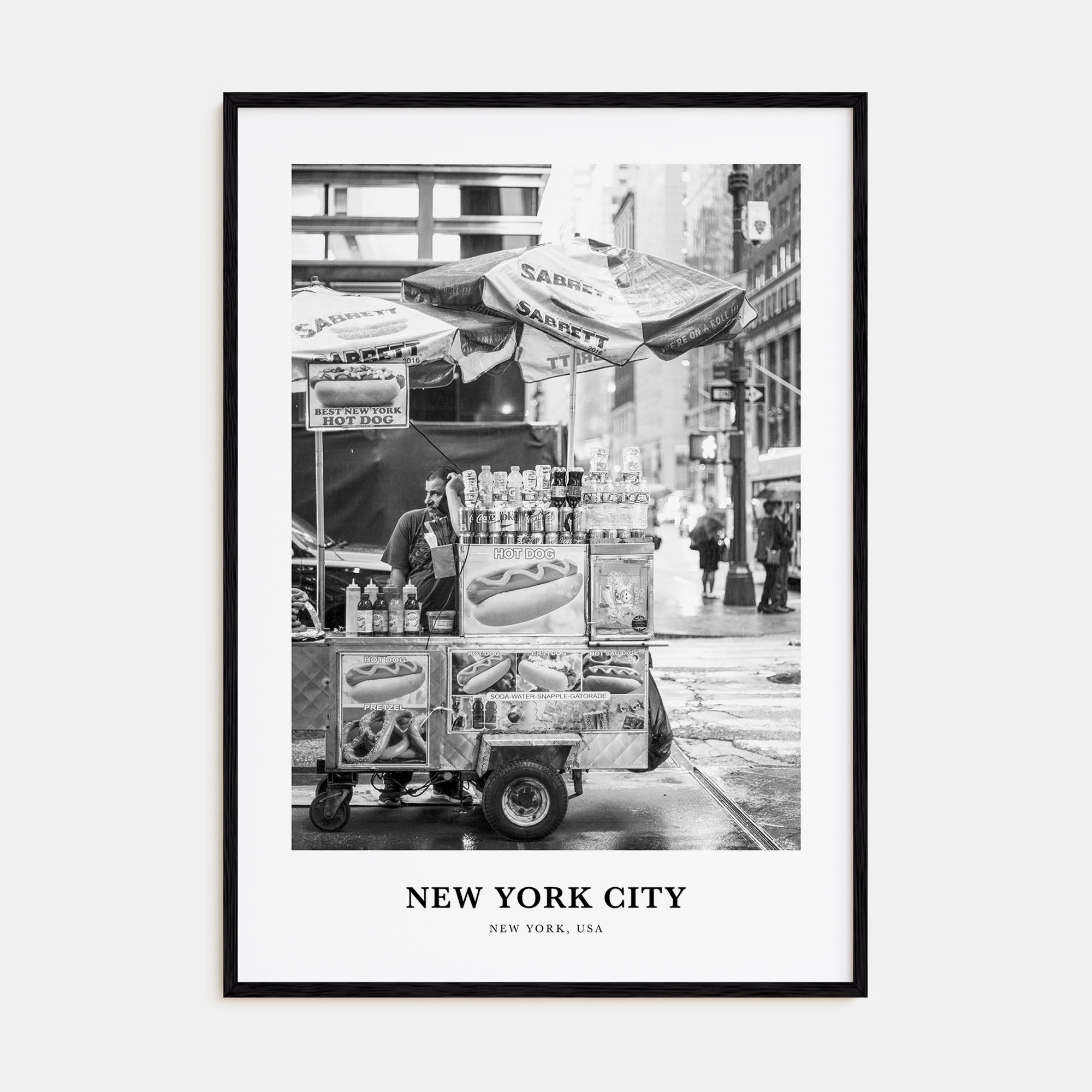 New York City Portrait B&W No 7 Poster