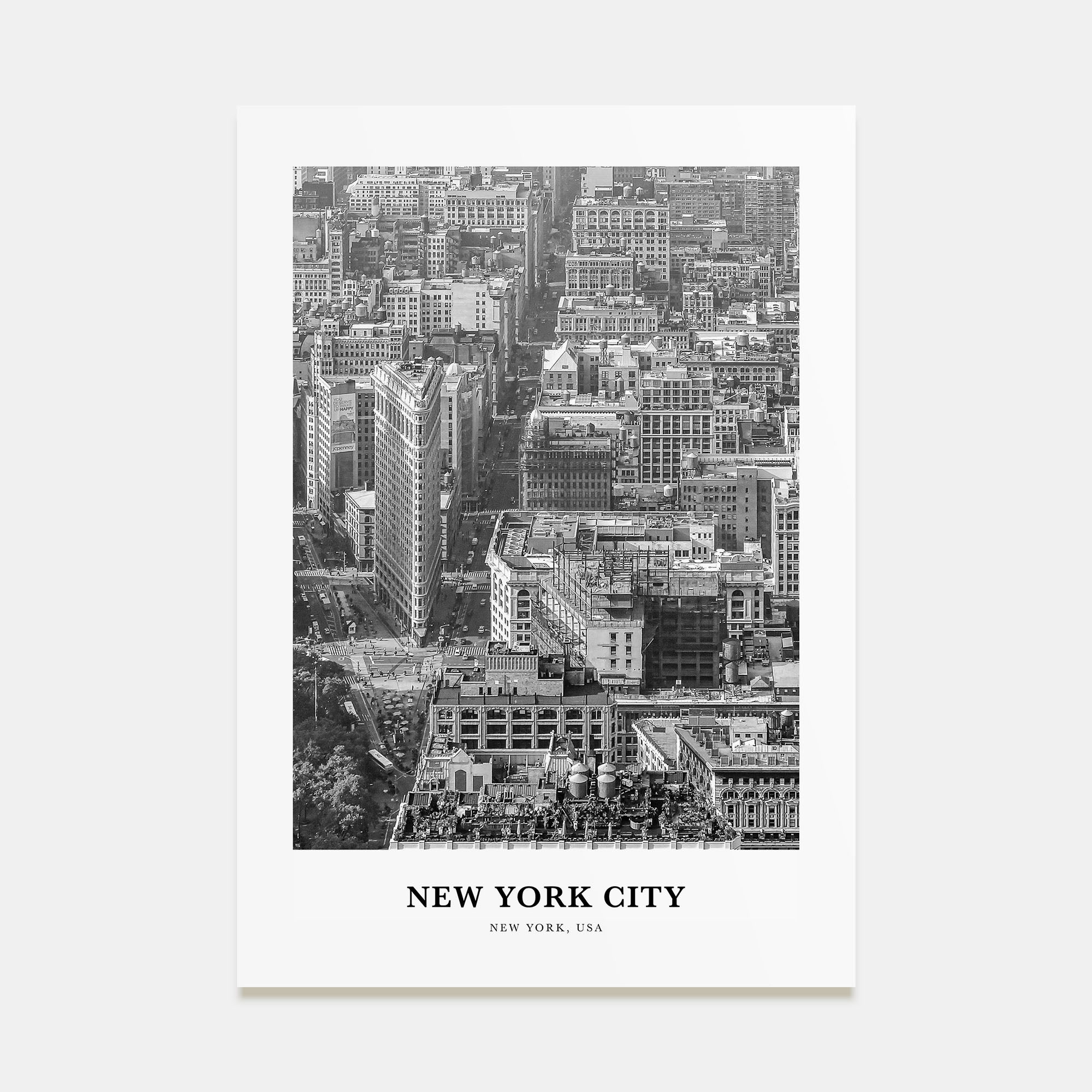 New York City Portrait B&W No 3 Poster