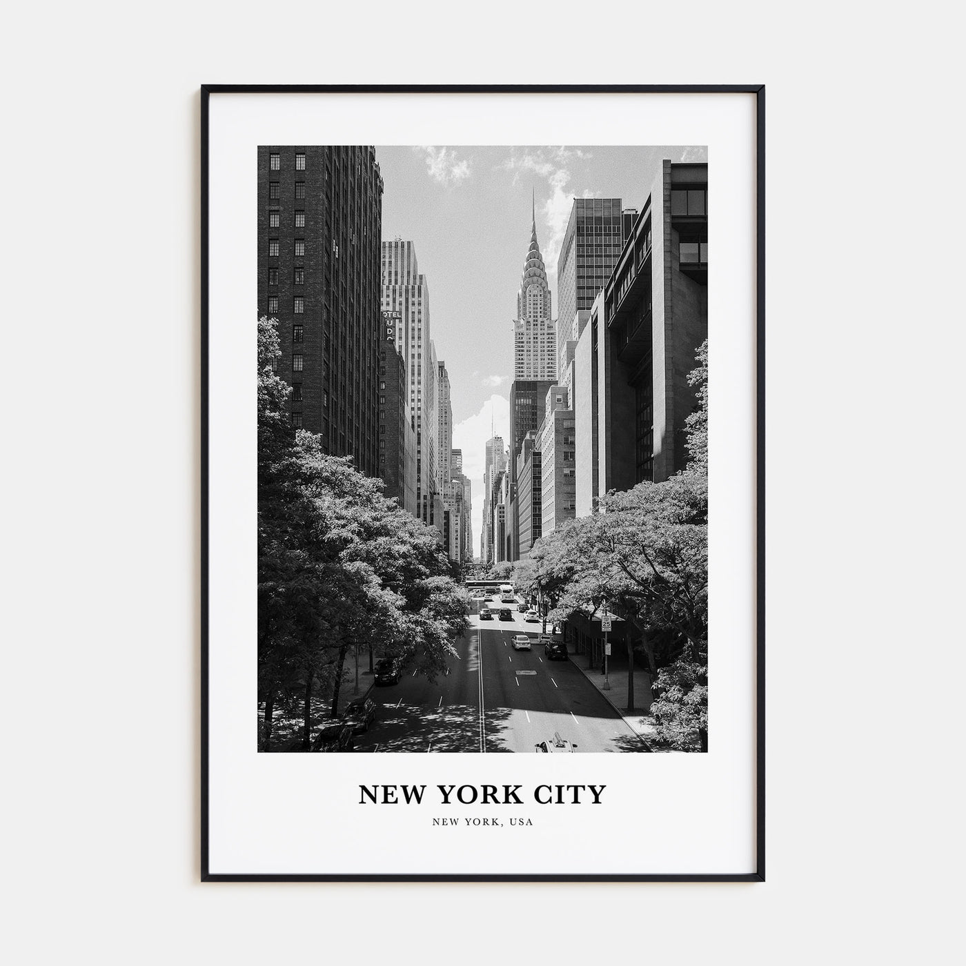 New York City Portrait B&W No 6 Poster