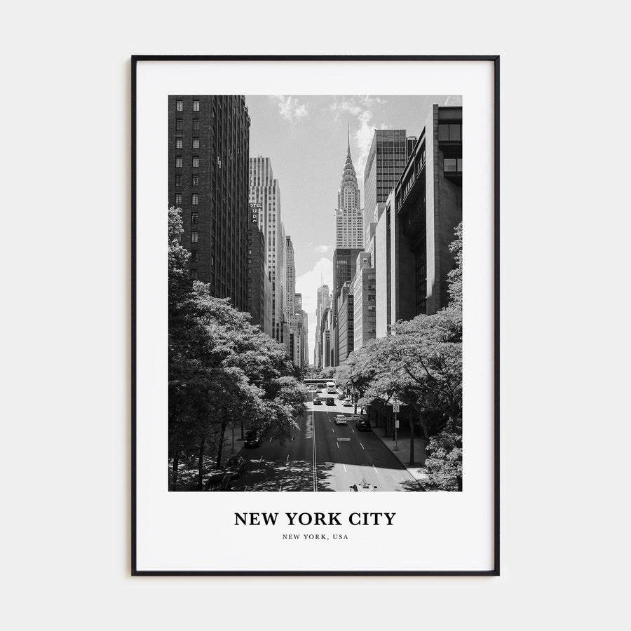 New York City Portrait B&W No 6 Poster