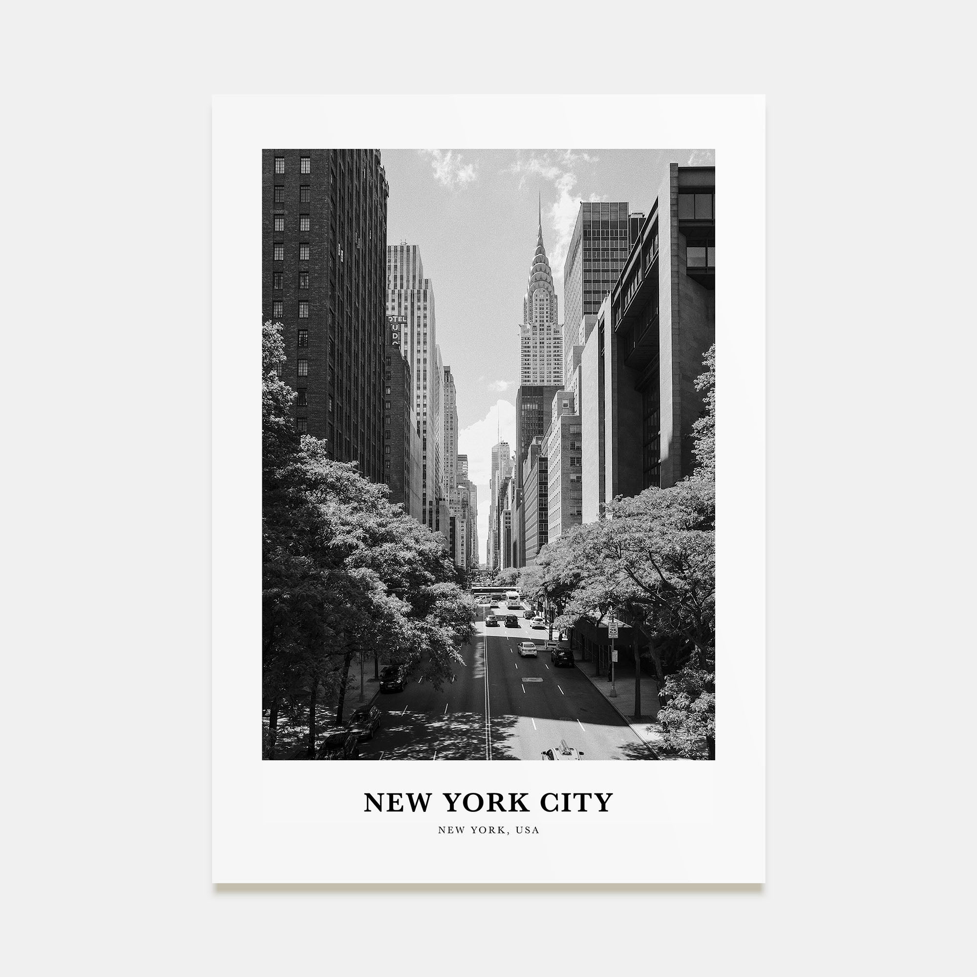 New York City Portrait B&W No 6 Poster