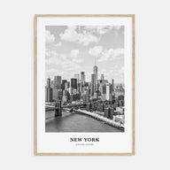 New York (State) Portrait B&W Poster