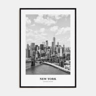 New York (State) Portrait B&W Poster
