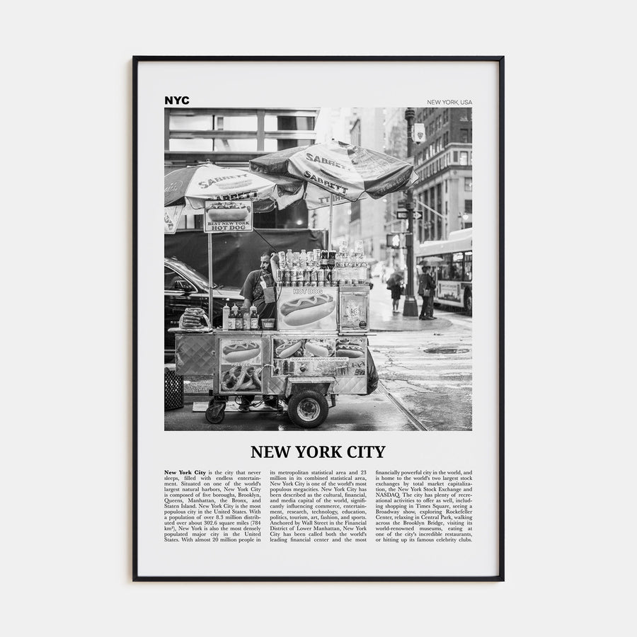 New York City Travel B&W No 5 Poster