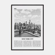 New York City Travel B&W No 7 Poster