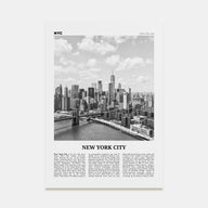 New York City Travel B&W No 7 Poster