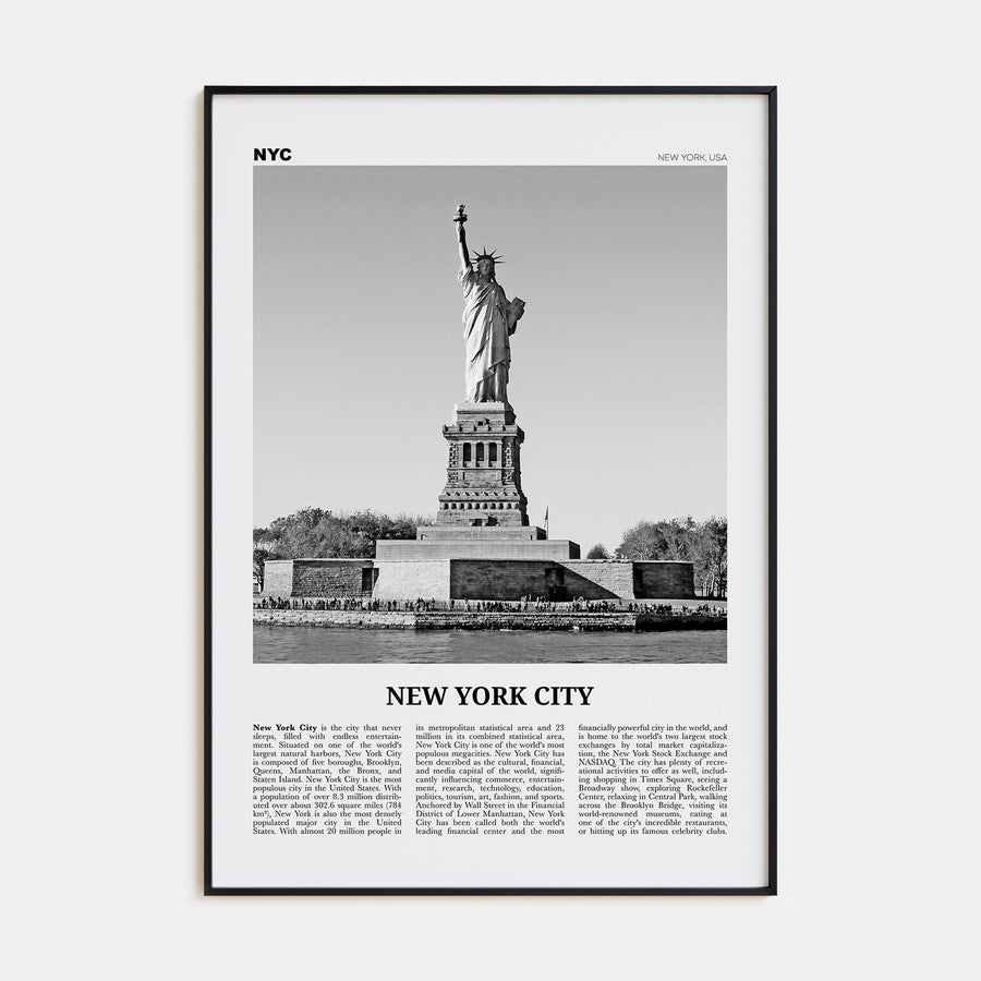 New York City Travel B&W No 8 Poster