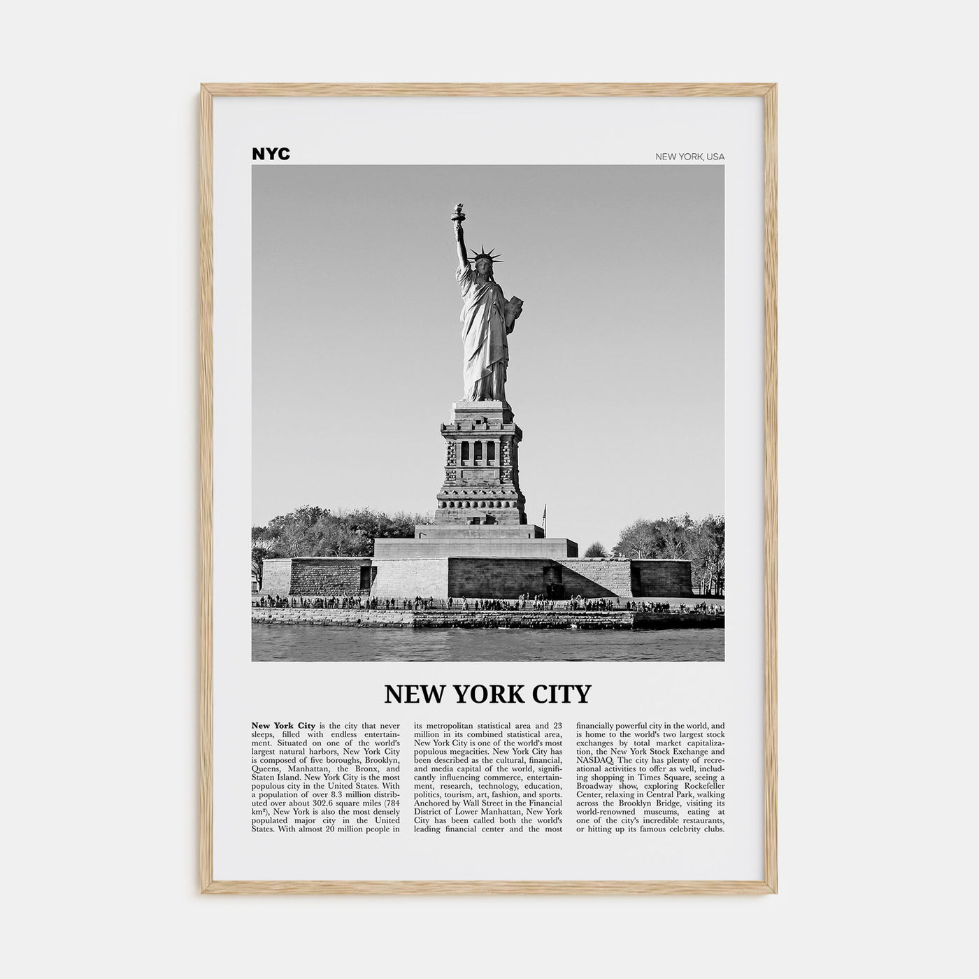 New York City Travel B&W No 8 Poster