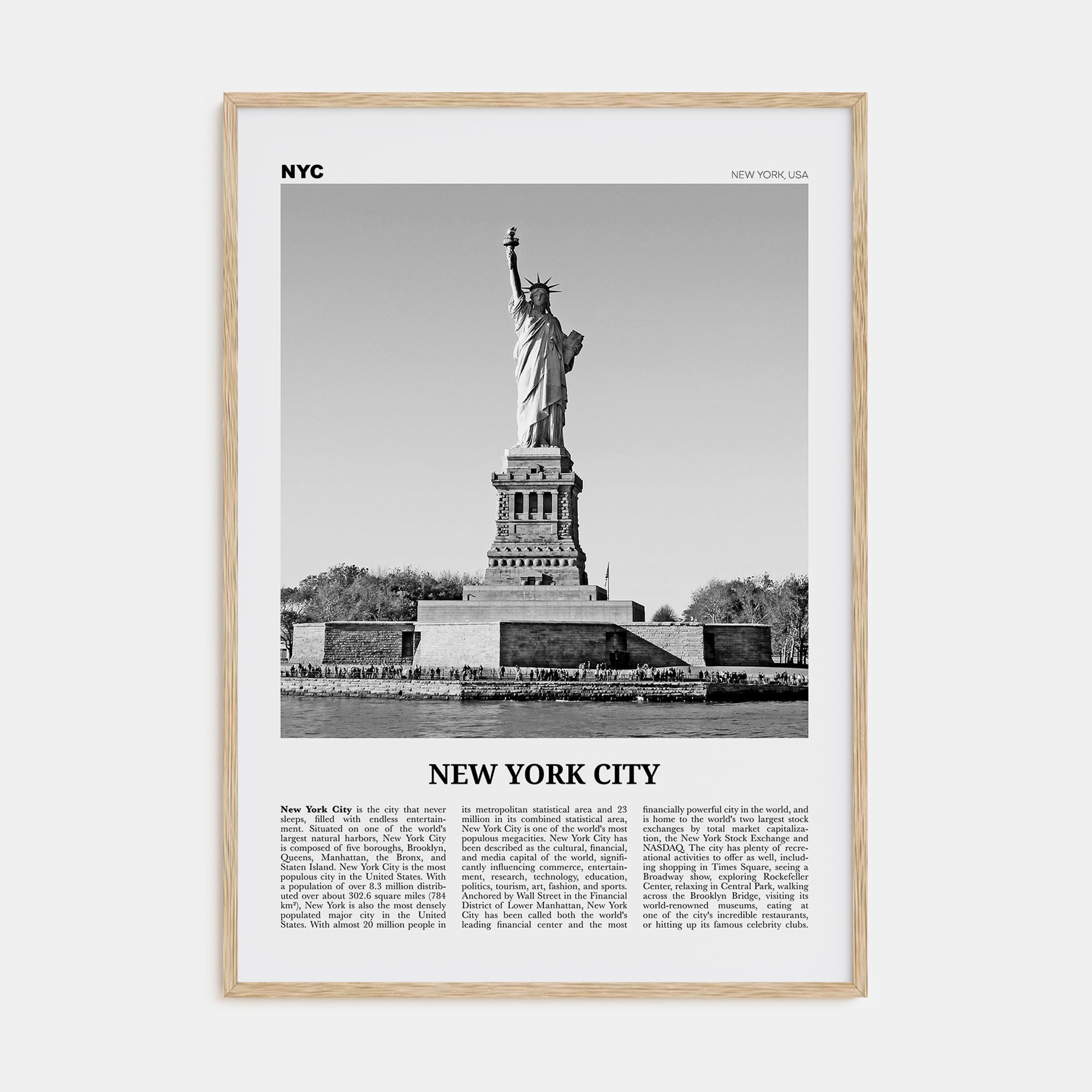 New York City Travel B&W No 8 Poster
