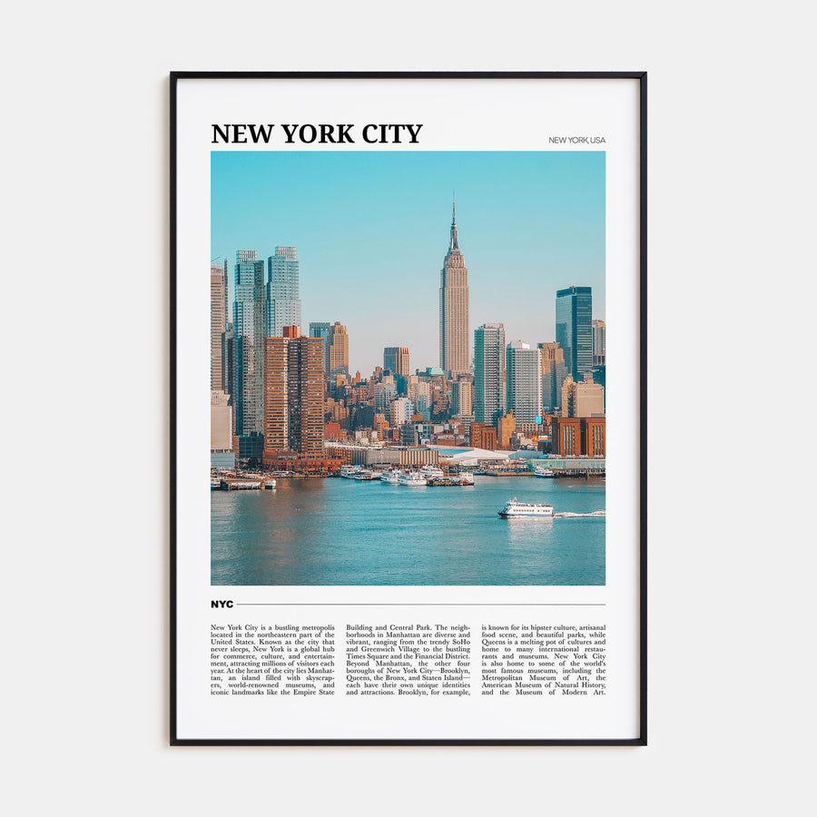 New York City Travel Color No 1 Poster