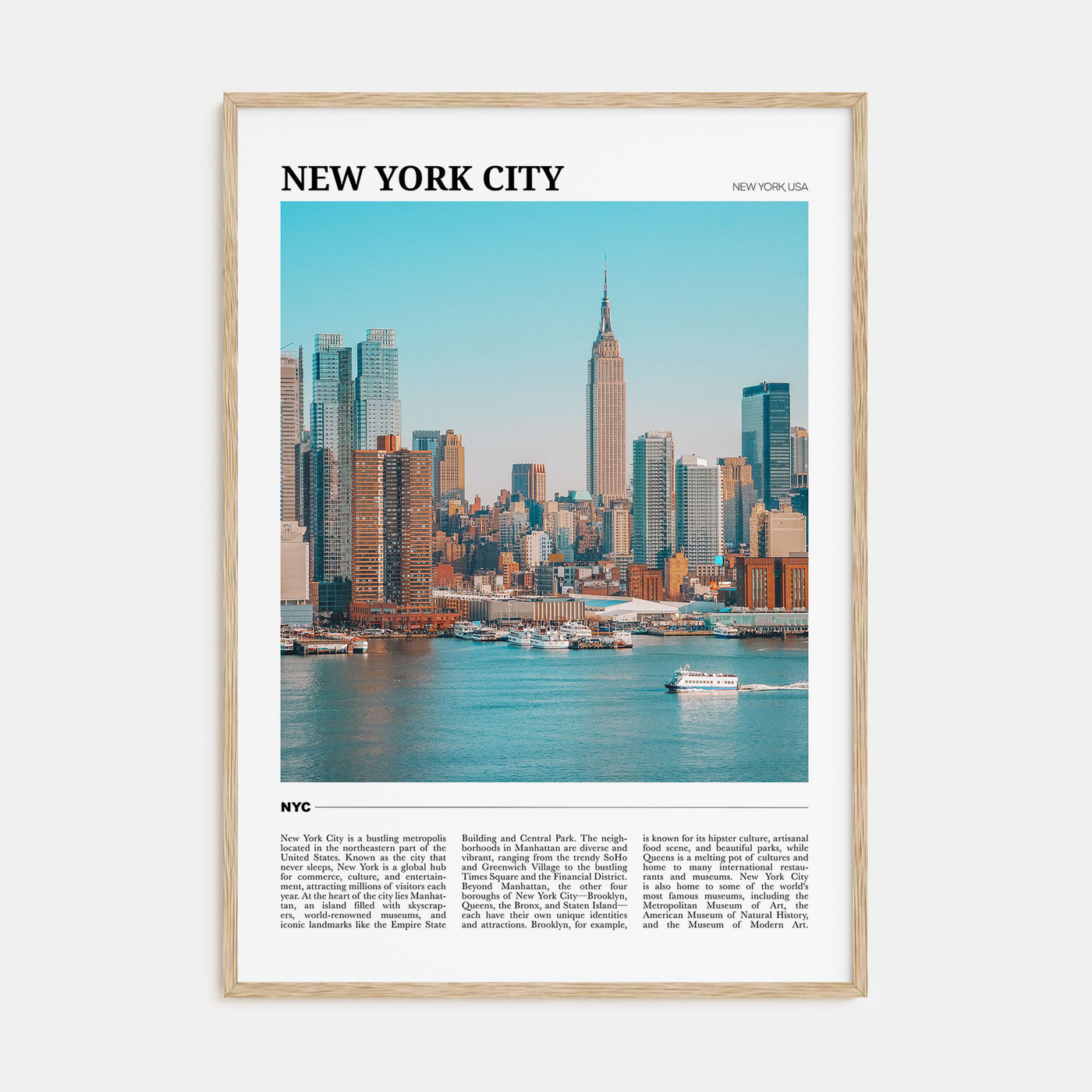 New York City Travel Color No 1 Poster