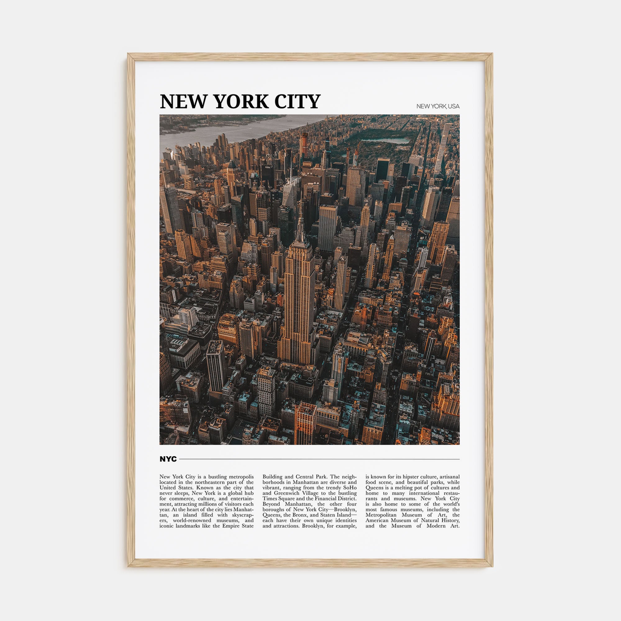 New York City Travel Color No 3 Poster