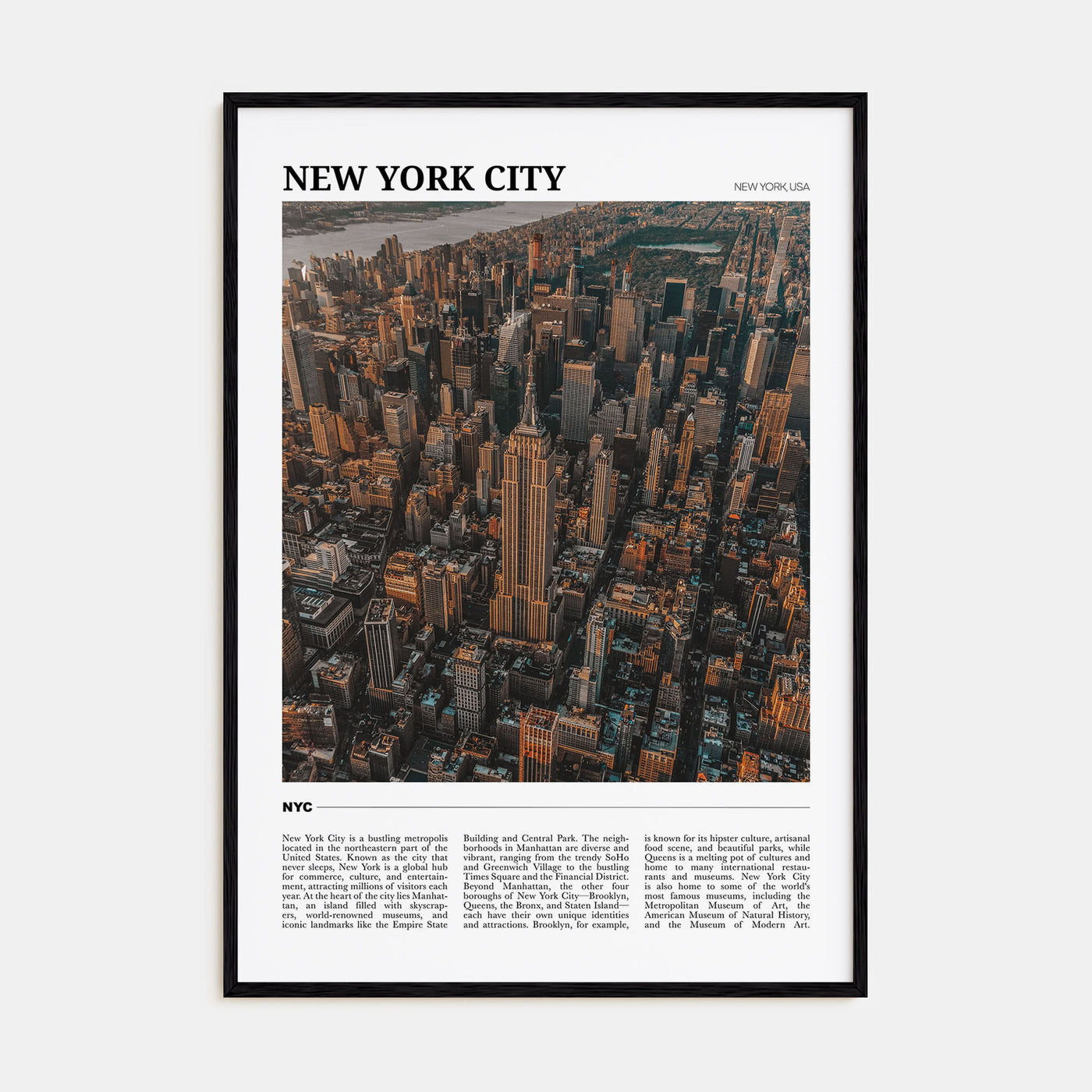 New York City Travel Color No 3 Poster