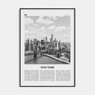 New York (State) Travel B&W No 1 Poster