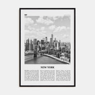 New York (State) Travel B&W No 1 Poster
