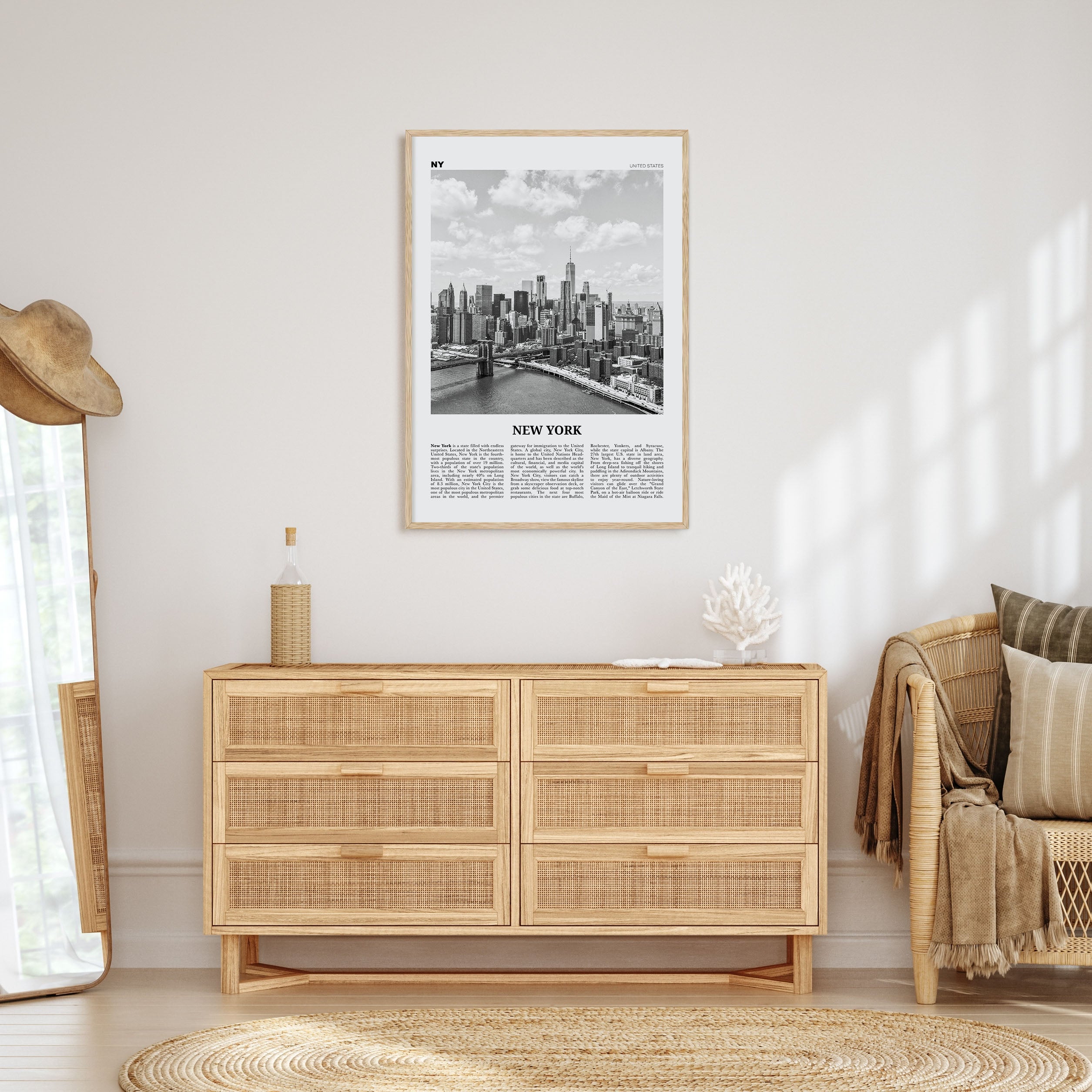 New York (State) Travel B&W No 1 Poster