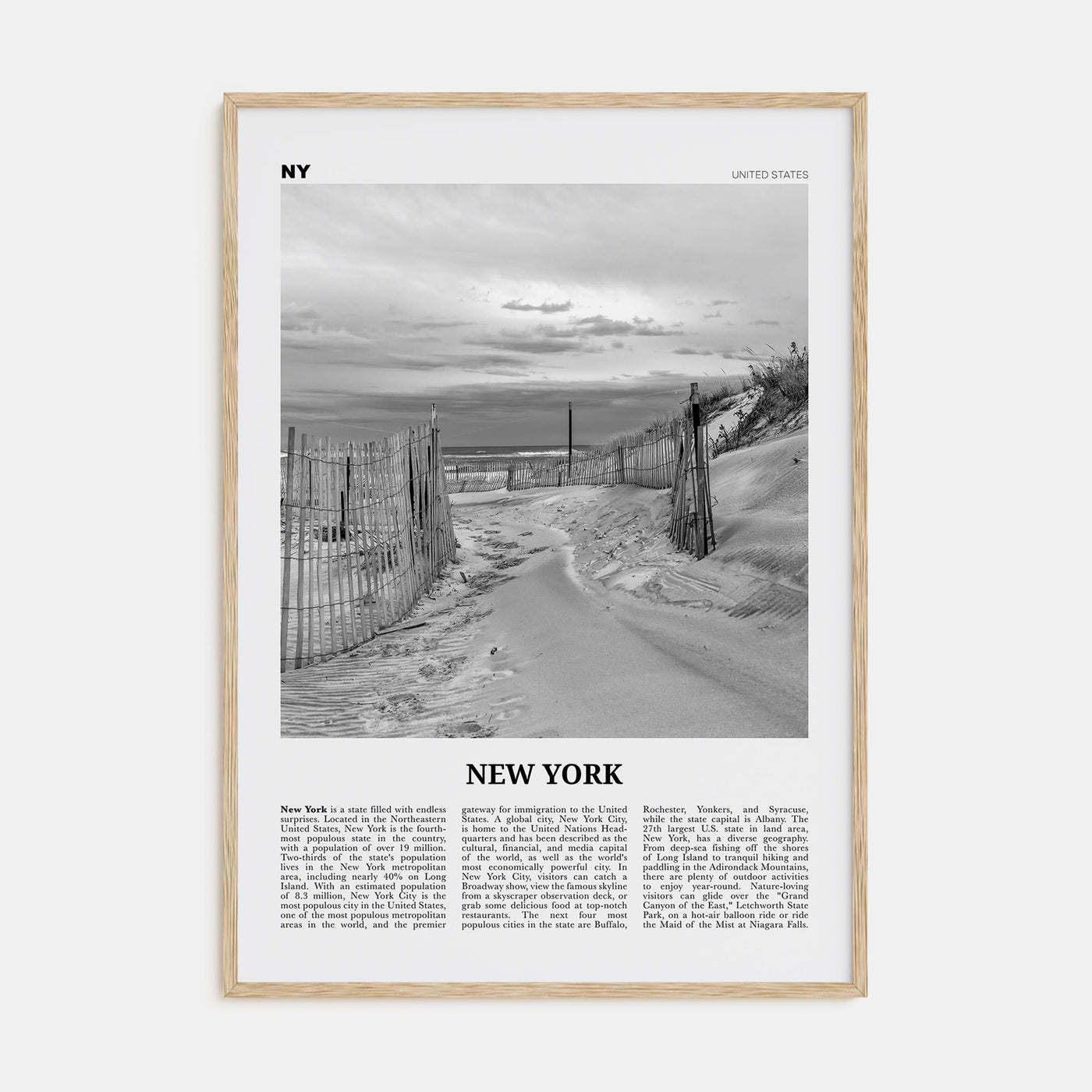 New York (State) Travel B&W No 3 Poster
