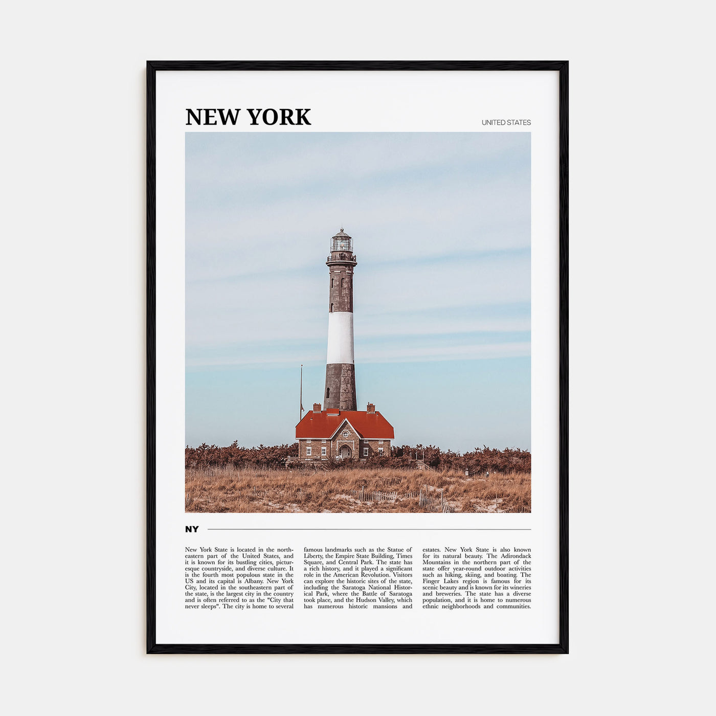New York (State) Travel Color Poster