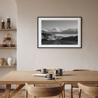 New Zealand Landscape B&W Poster