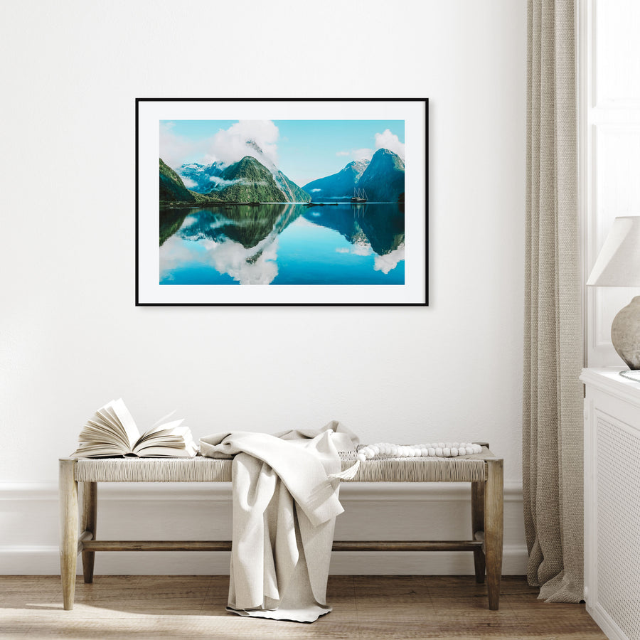 New Zealand Landscape Color Poster