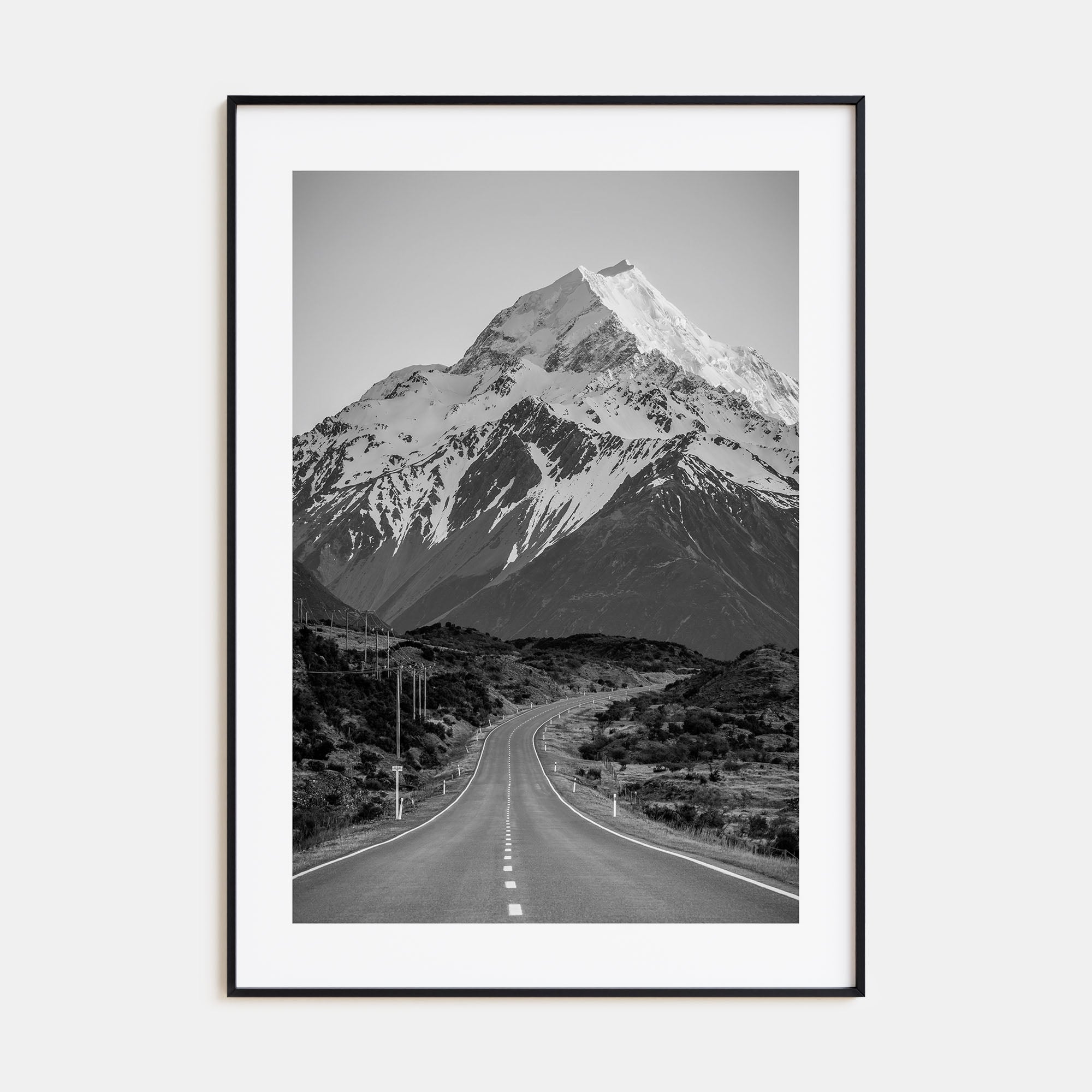 New Zealand Photo B&W Poster