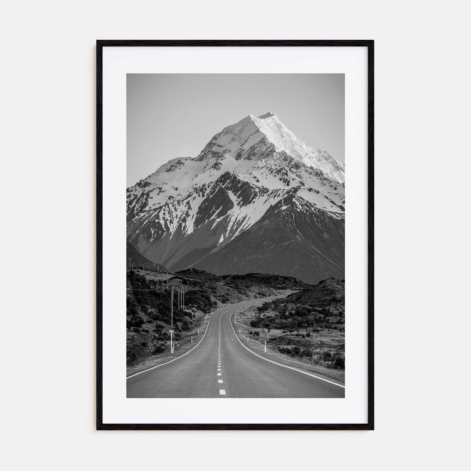 New Zealand Photo B&W Poster