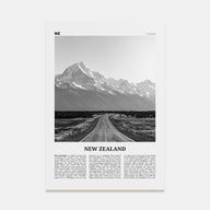 New Zealand Travel B&W No 1 Poster