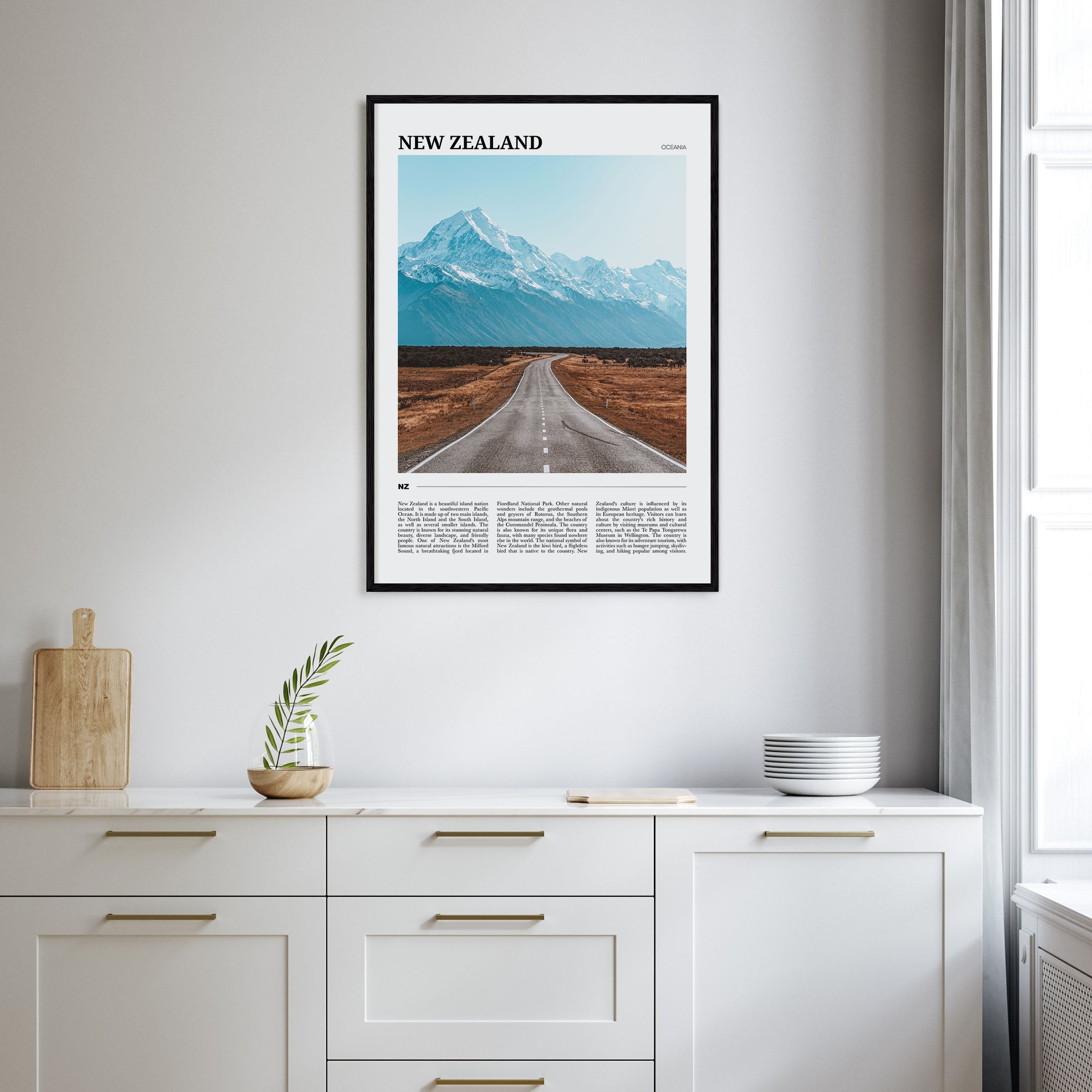 New Zealand Travel Color Poster