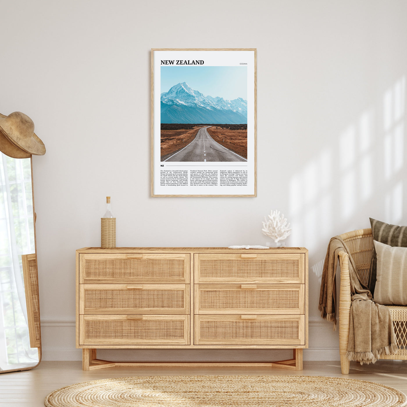 New Zealand Travel Color Poster