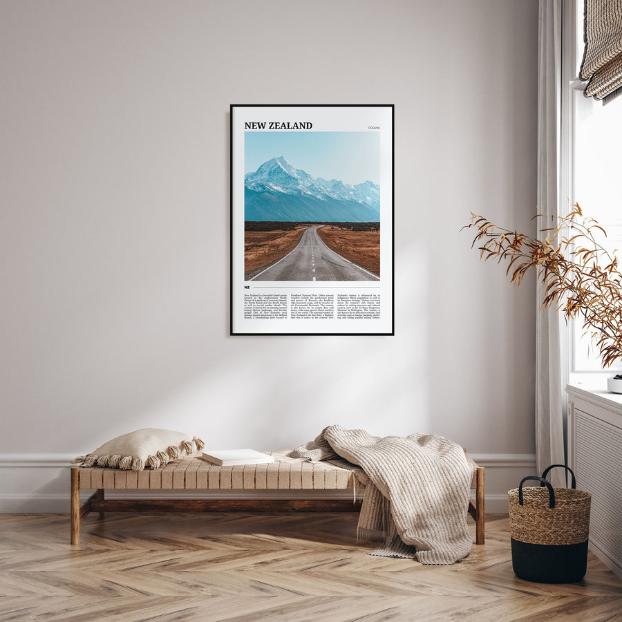 New Zealand Travel Color Poster