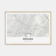 Newark Map Landscape Poster