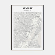 Newark Map Portrait Poster