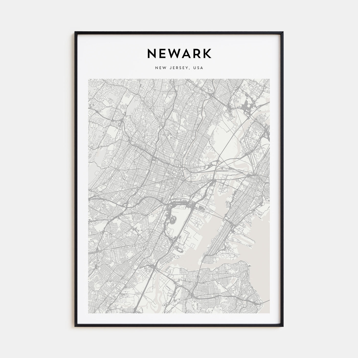 Newark Map Portrait Poster