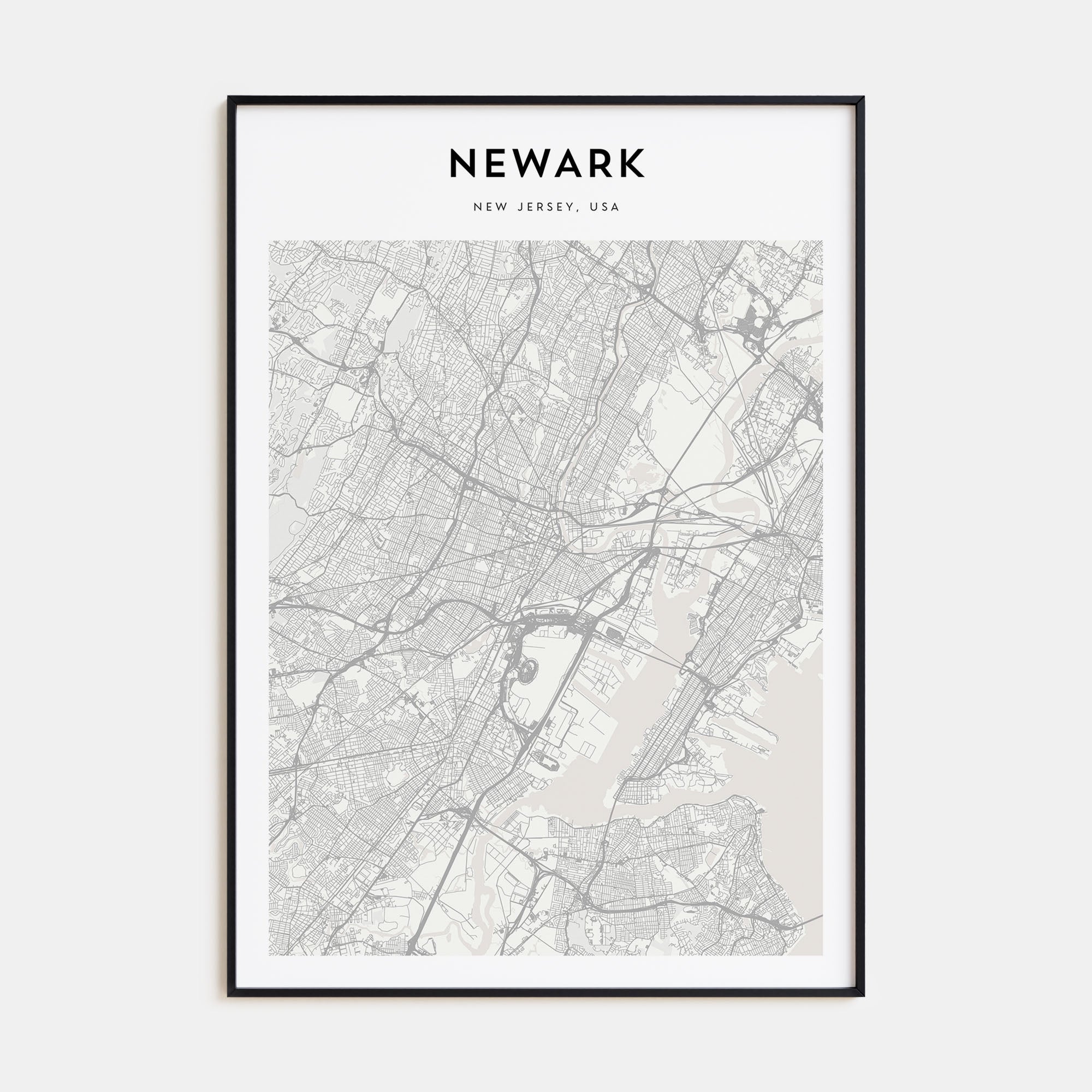 Newark Map Portrait Poster