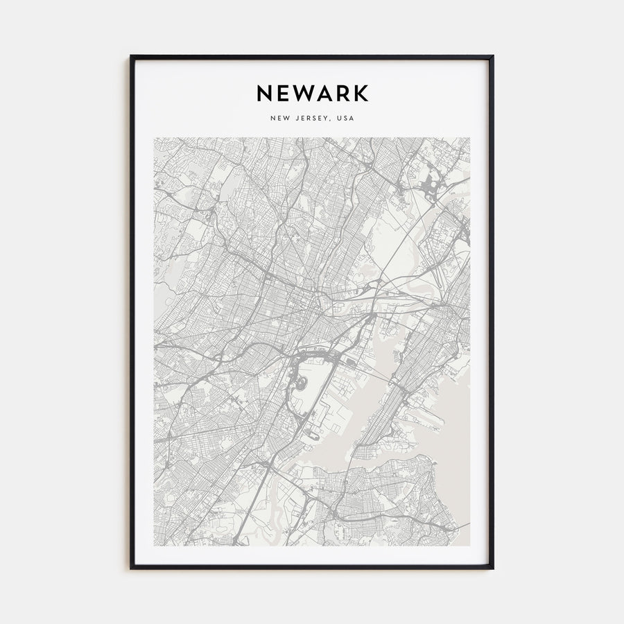 Newark Map Portrait Poster