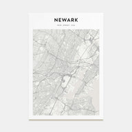 Newark Map Portrait Poster