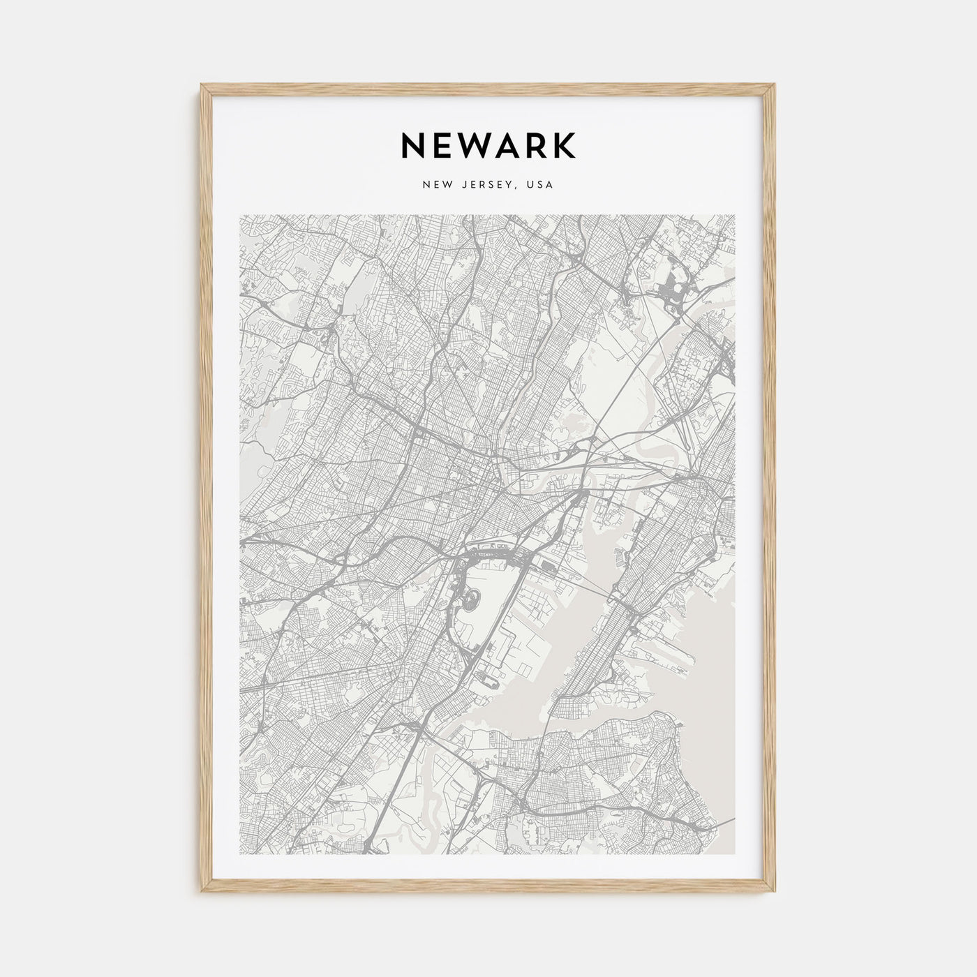 Newark Map Portrait Poster