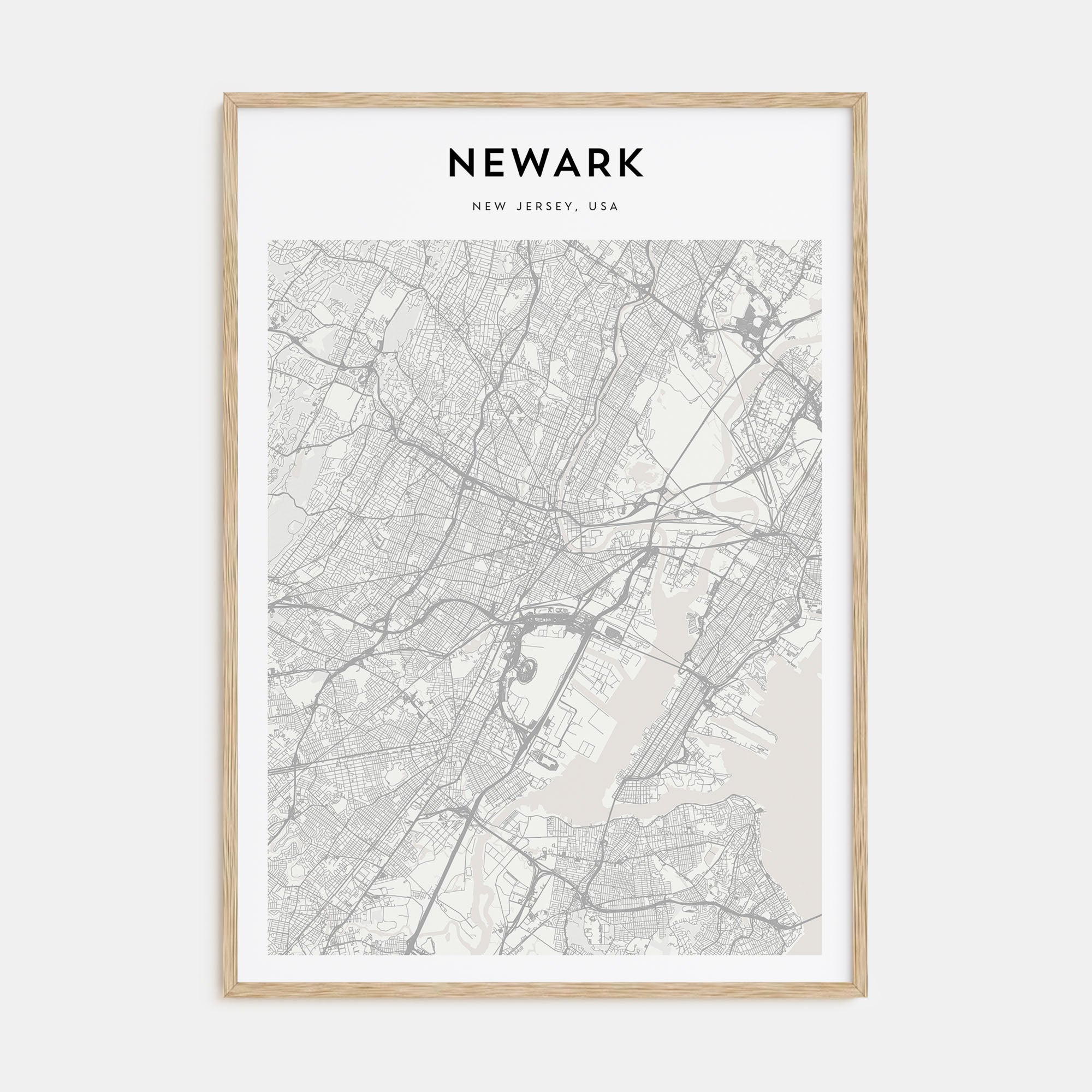 Newark Map Portrait Poster