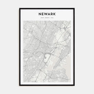 Newark Map Portrait Poster