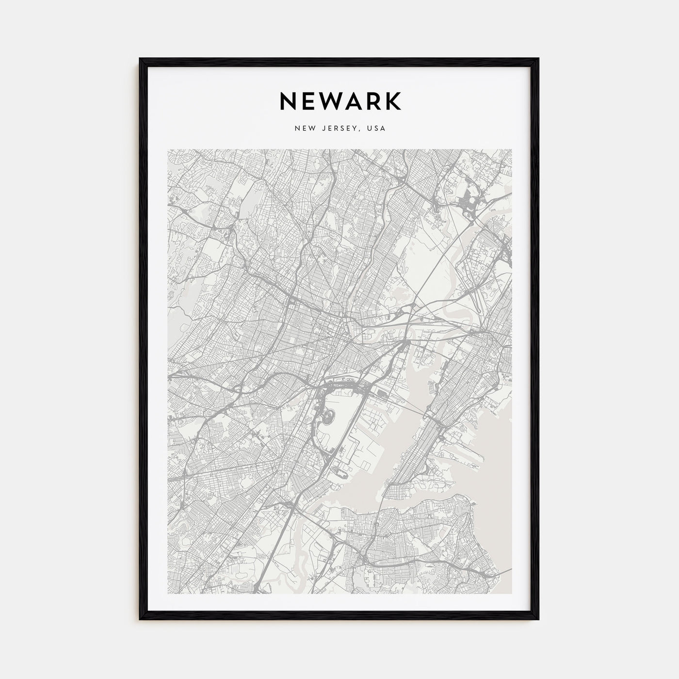 Newark Map Portrait Poster
