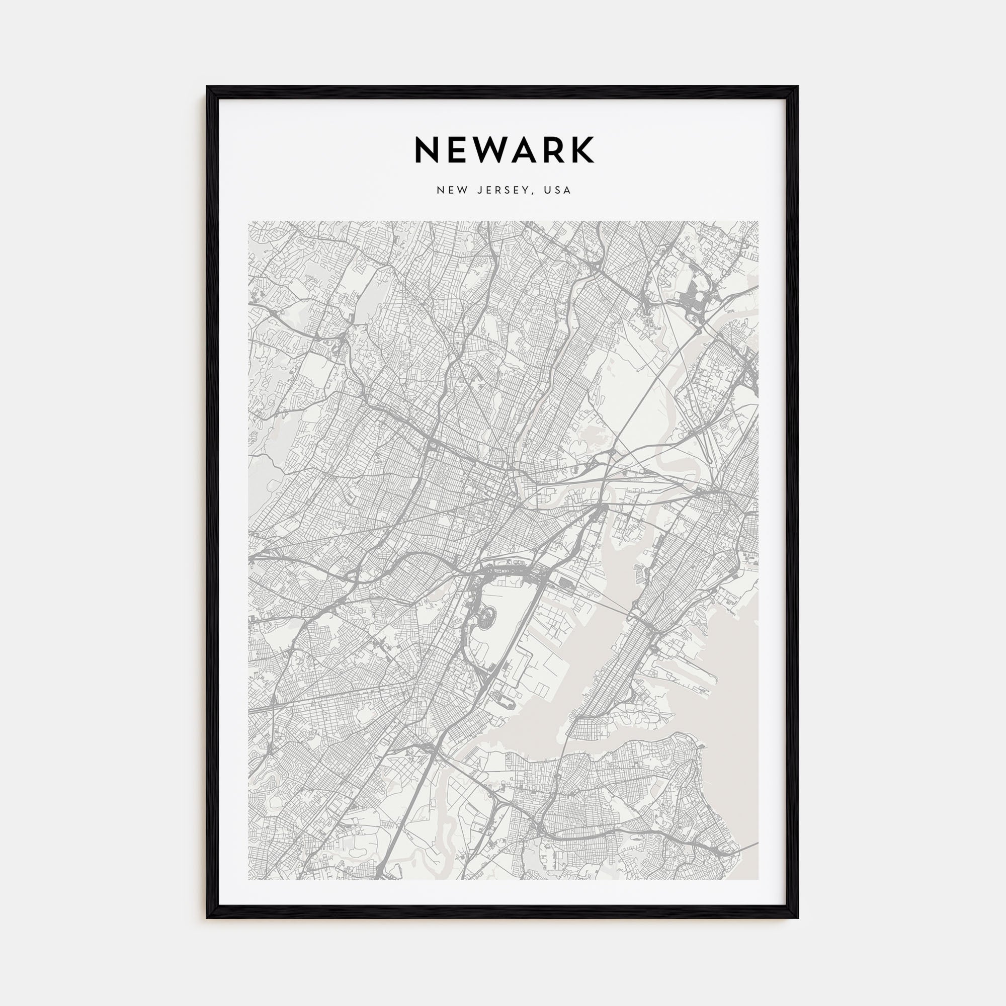 Newark Map Portrait Poster