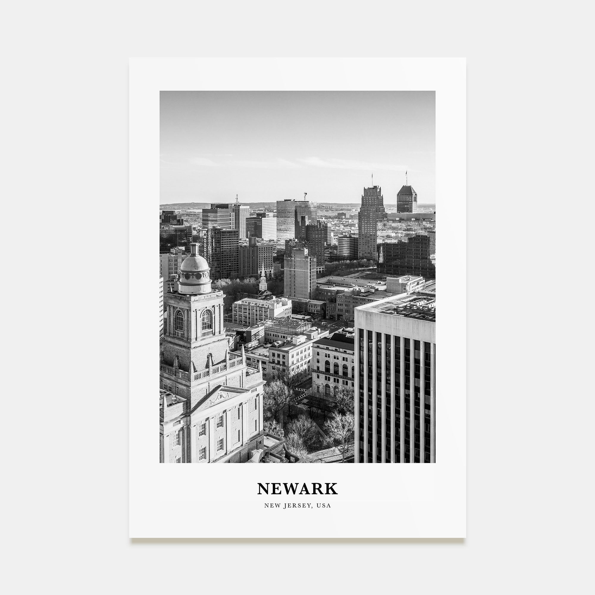 Newark Portrait B&W Poster