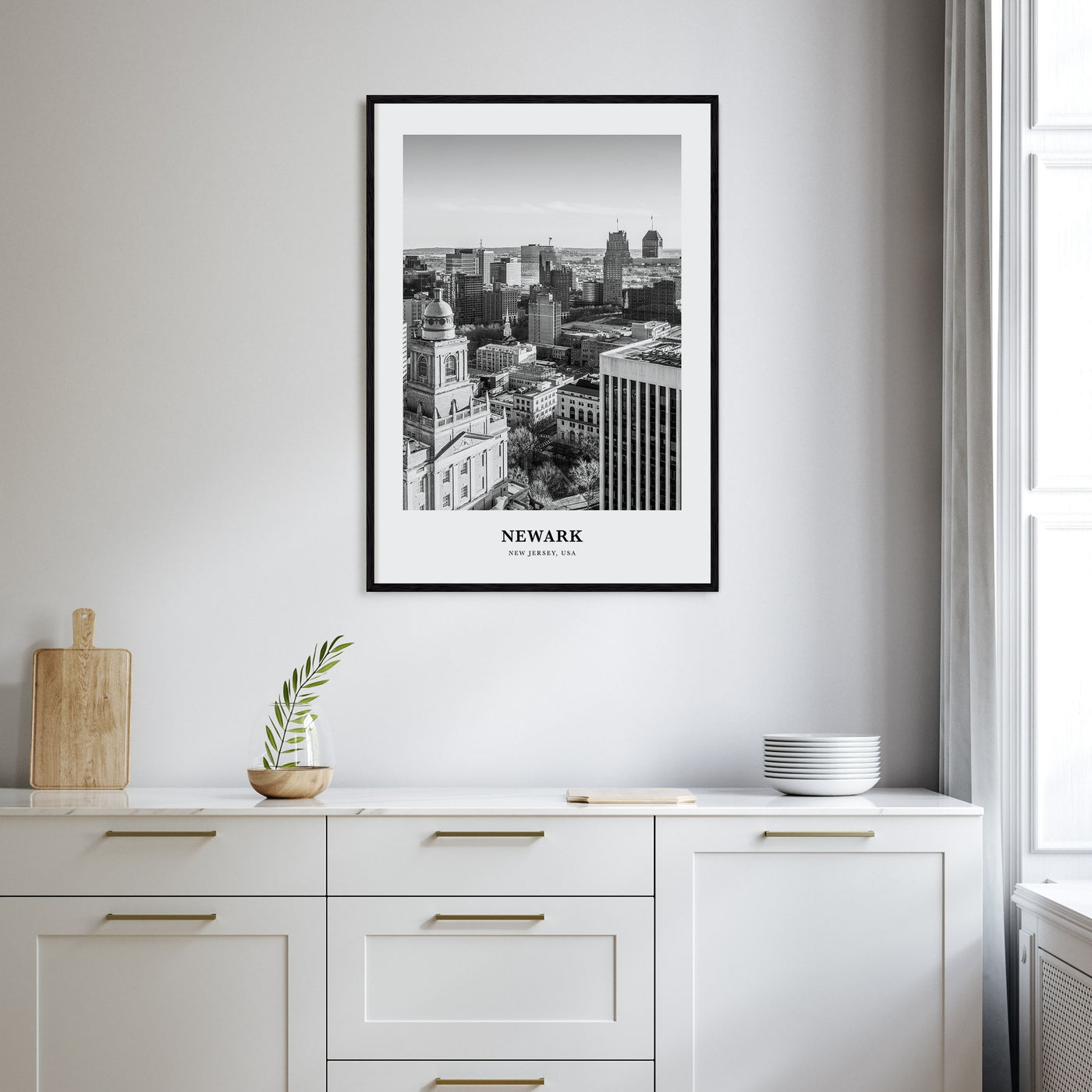Newark Portrait B&W Poster