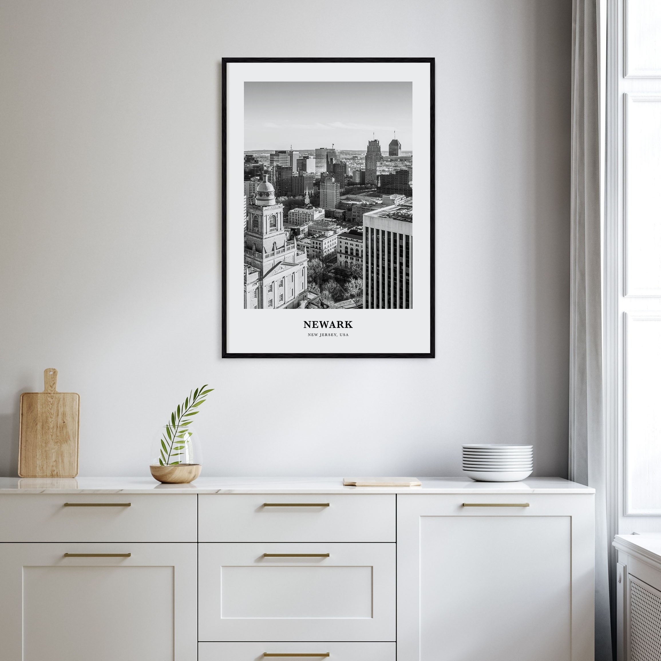 Newark Portrait B&W Poster