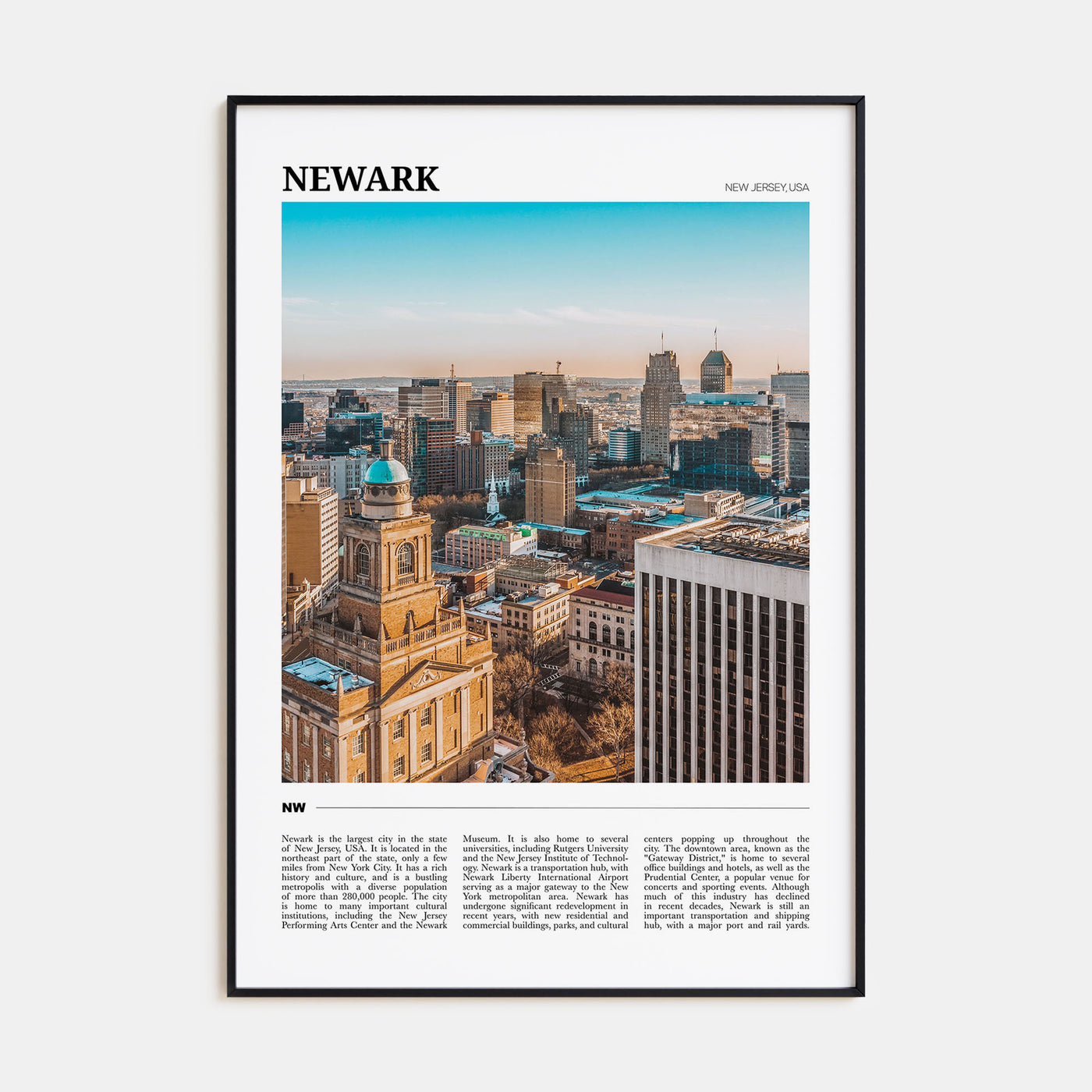 Newark Travel Color Poster