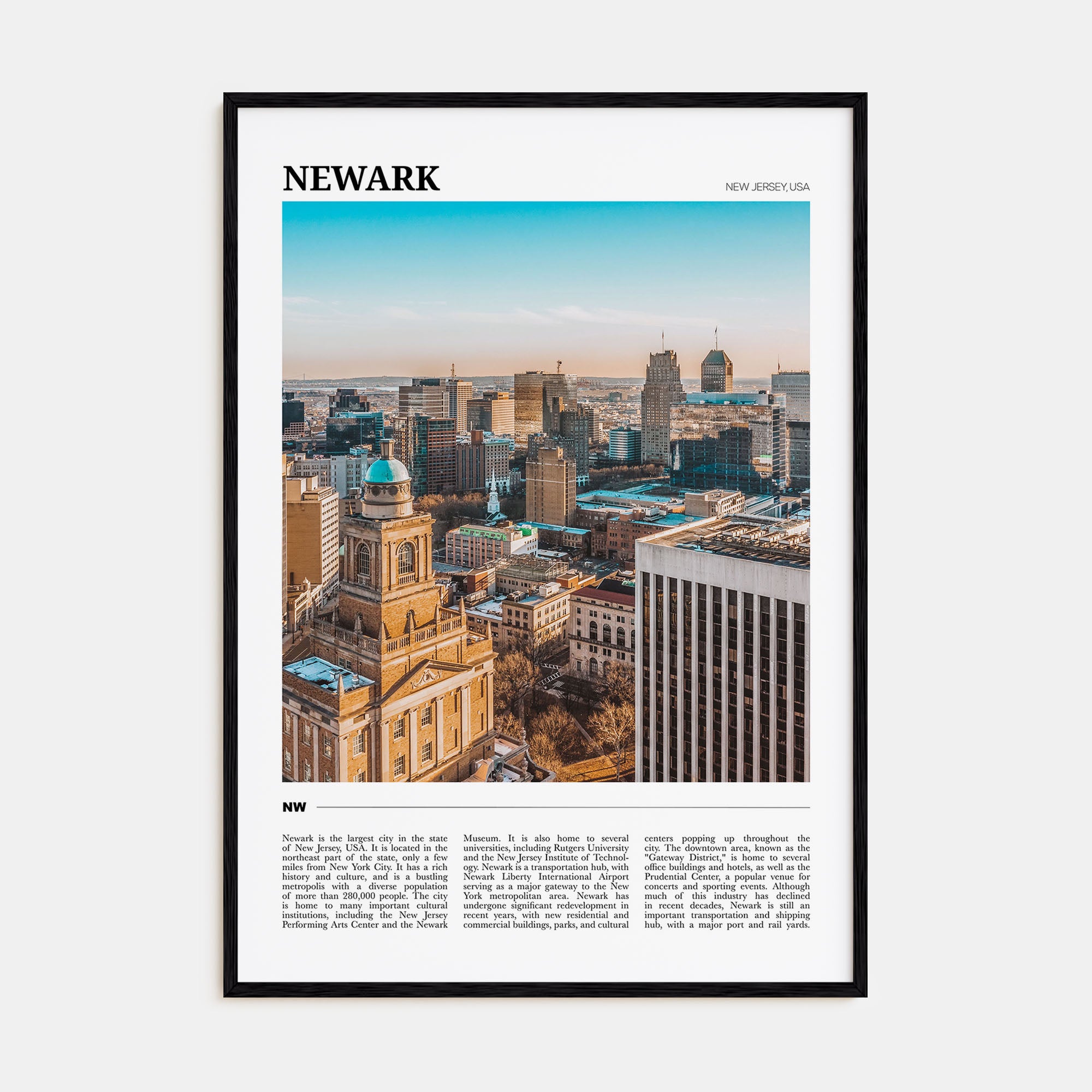 Newark Travel Color Poster