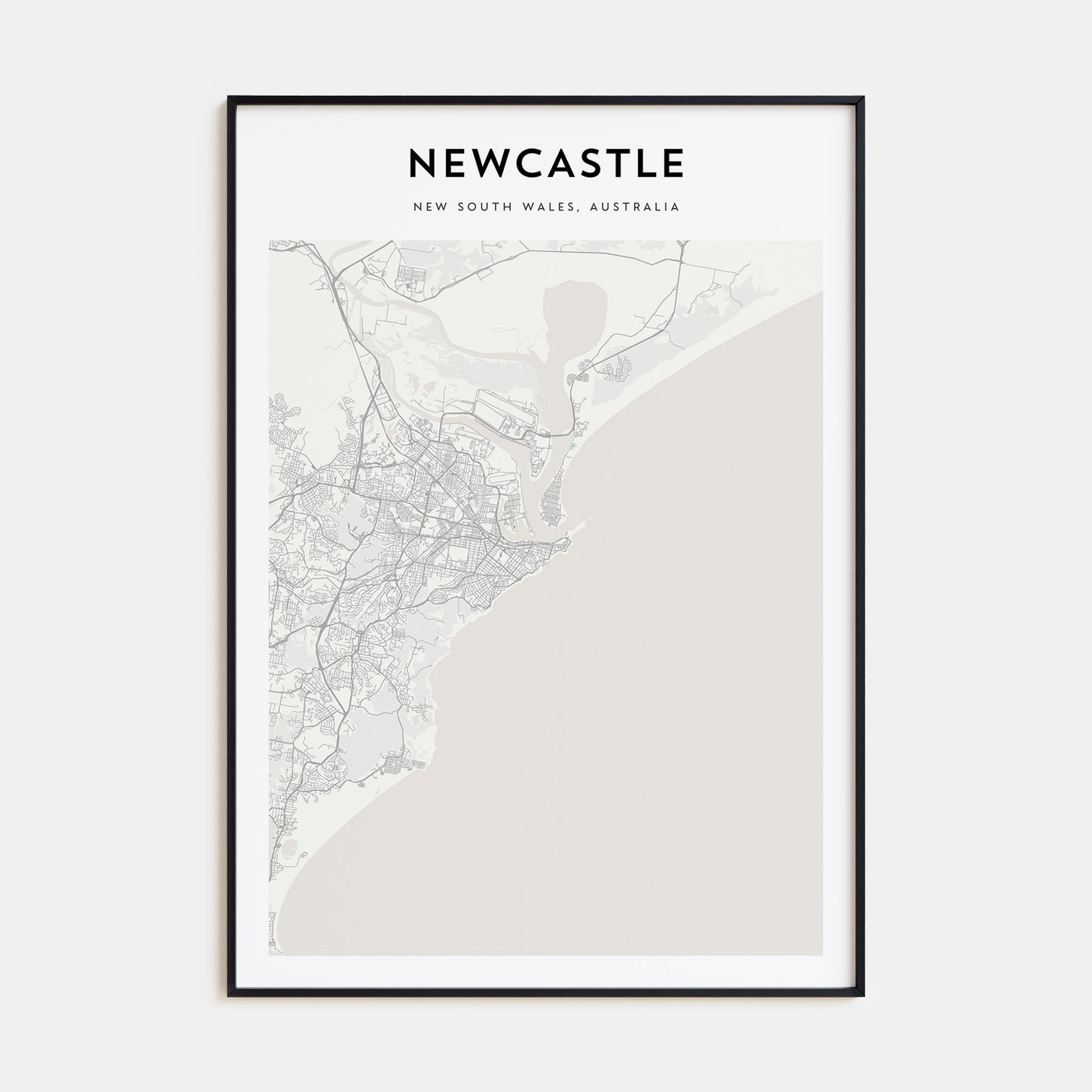 Newcastle, Australia Map Portrait Poster