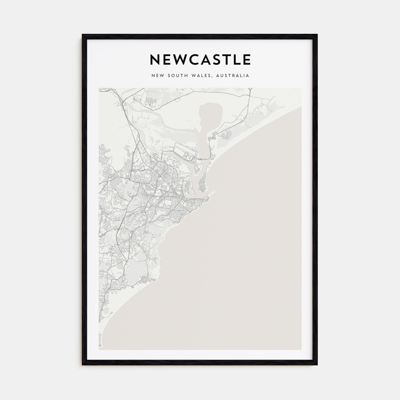 Newcastle, Australia Map Portrait Poster